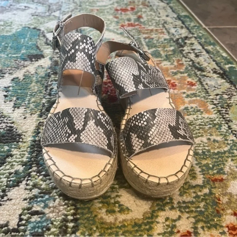 Dolce Vita Snake Print Espadrille Platform Sandals Size 8.5
